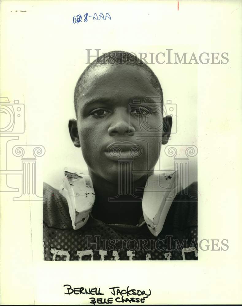 1986 Press Photo Belle Chasse High football player Bernell Jackson - nos19549- Historic Images