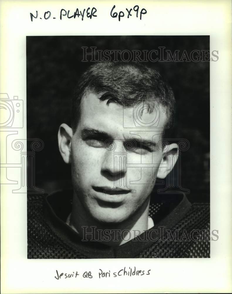 Press Photo Jesuit High football player Paris Childress - nos19578- Historic Images