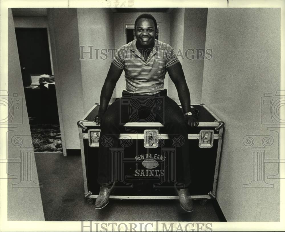 1983 Press Photo New Orleans Saints Gary Lewis, Happy for Selection - nos19771- Historic Images