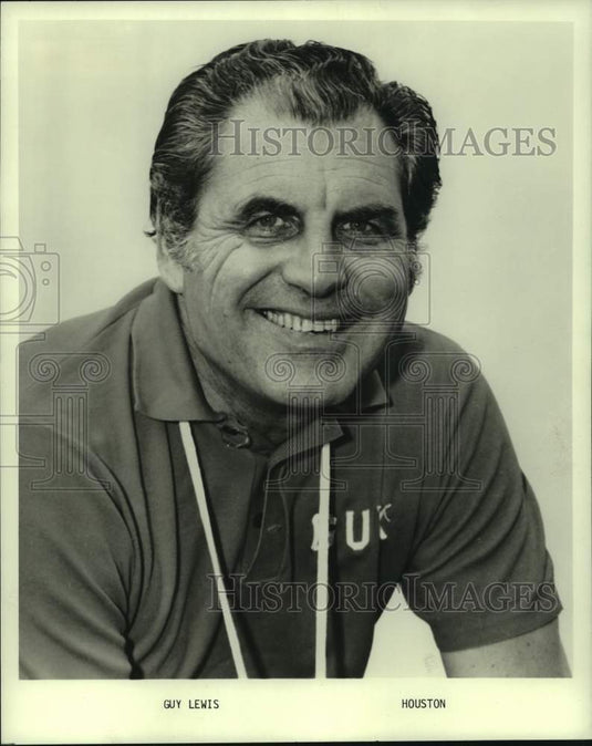 1974 Press Photo Basketball Coach Guy Lewis of Houston - nos19894