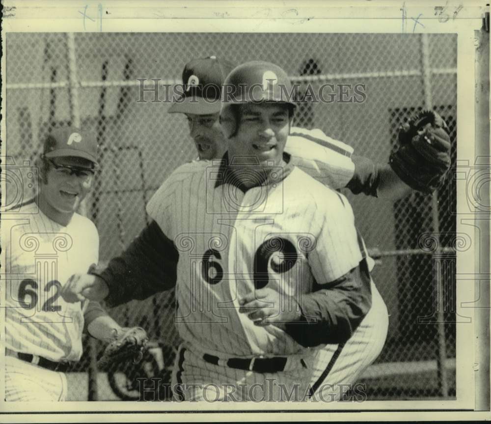 1971 Press Photo Philadelphia Phillies baseball players at Clearwater, Florida- Historic Images