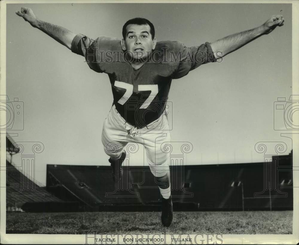 1967 Press Photo Football - Don Lockwood, Tackle for Tulane - nos21301- Historic Images