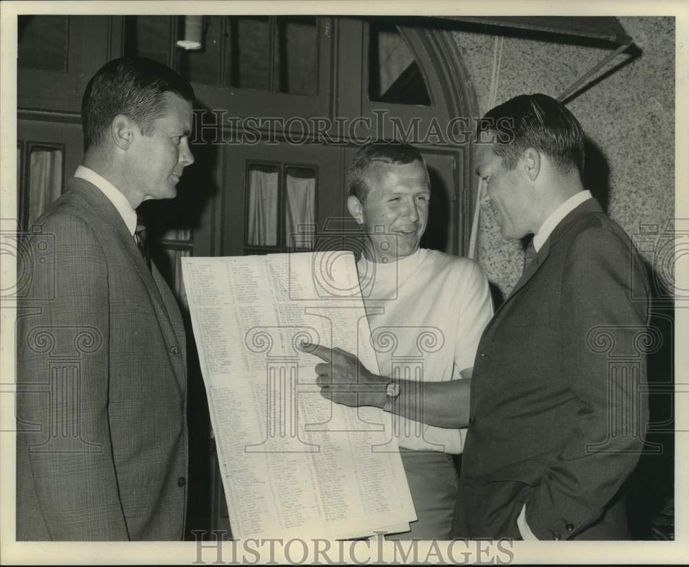 1968 Press Photo Golfer Duff Lawrence with Fritz &amp; Bronson Ingram - nos21340- Historic Images