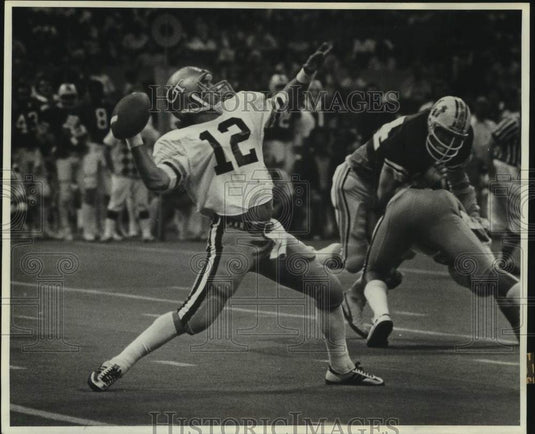 1977 Press Photo Football - Georgia Tech's Quarterback Gary Lanier in Superdome- Historic Images