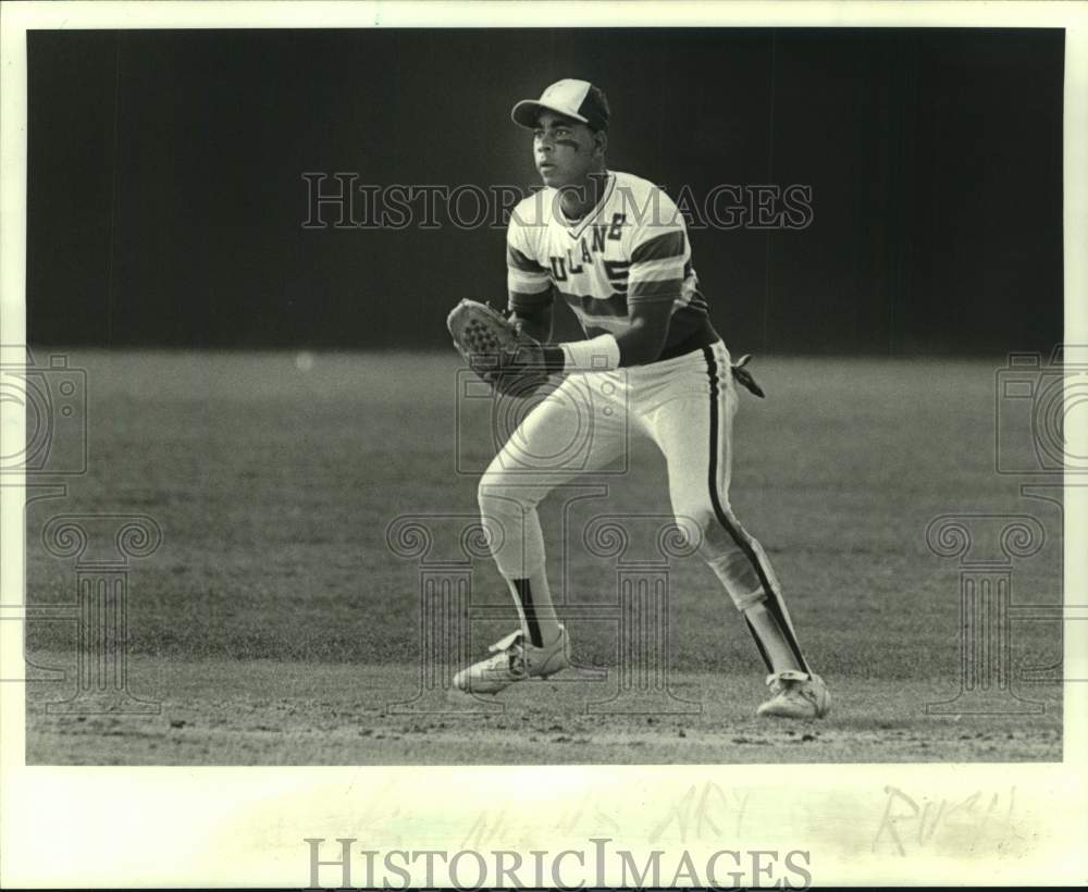 1986 Press Photo Tulane college baseball player Ronald Marigny - nos21430- Historic Images