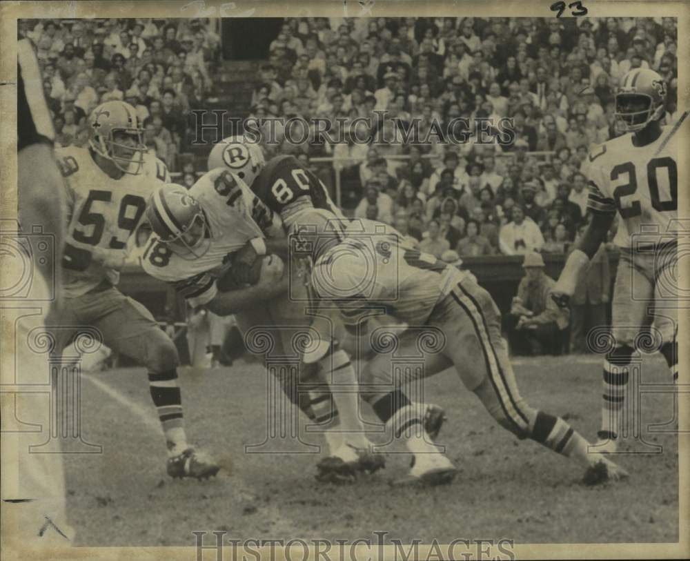 1971 Press Photo New Orleans Saints football player Hugo Hollas vs. Washington- Historic Images