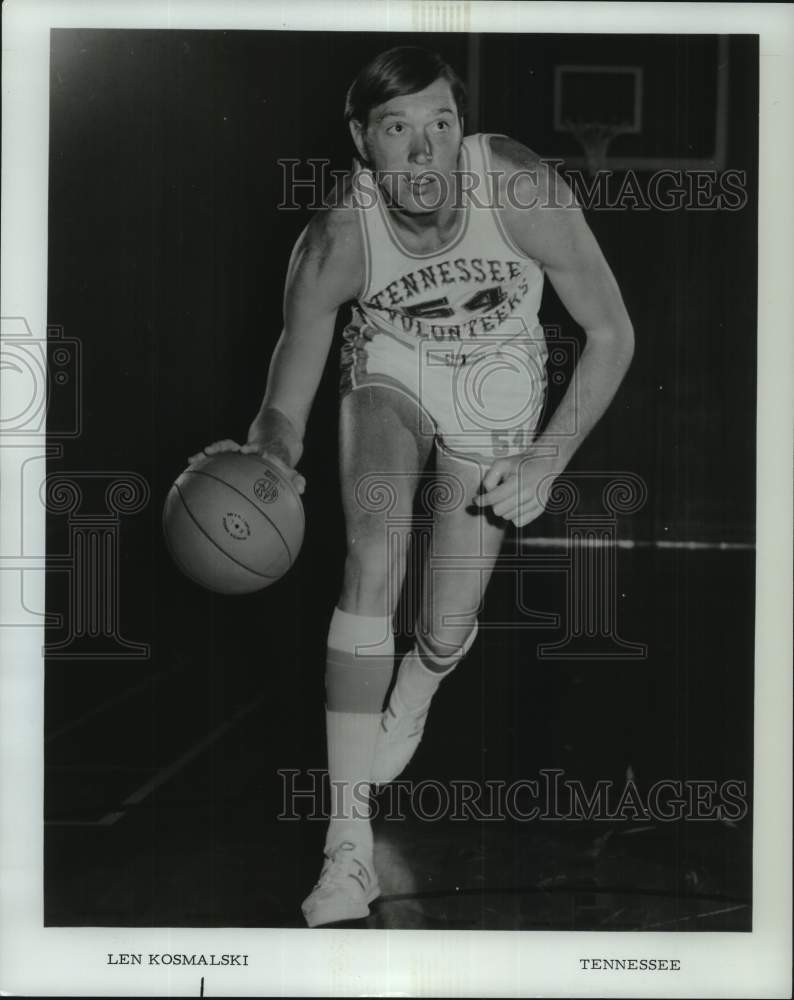 1973 Press Photo Tennessee college basketball player Len Kosmalski - nos21760- Historic Images