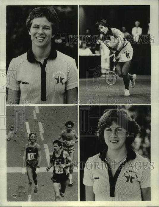 1982 Press Photo 4 photos for ABC promo for "The Women Superstars" on ABC-TV- Historic Images