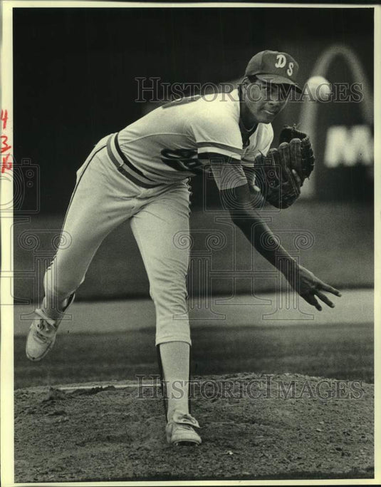 1986 Press Photo Baltimore Orioles Ben McDonald Pitching the Baseball- Historic Images