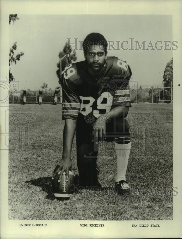 1975 Press Photo Football - Dwight McDonald of San Diego State- Historic Images