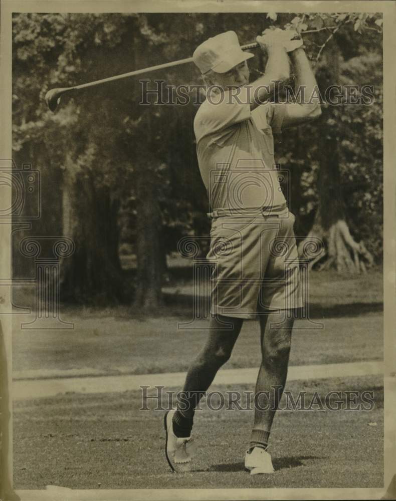 1972 Press Photo Golfer Buddy Majors Swinging the Club - nos22242- Historic Images