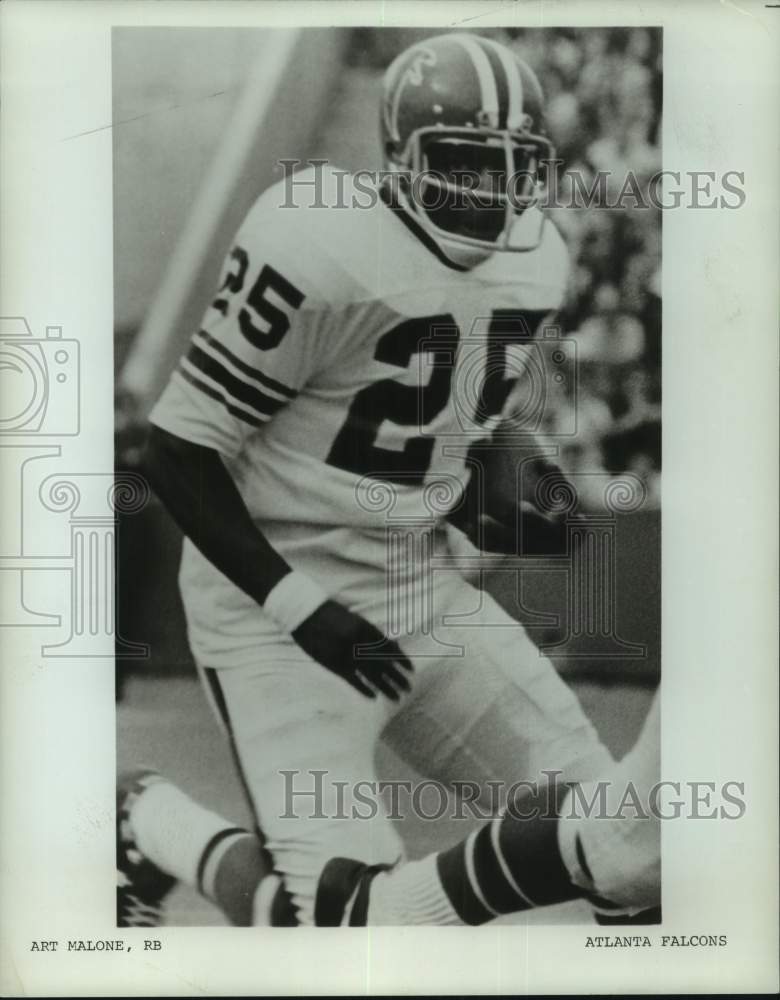 1977 Press Photo Atlanta Falcons football running back Art Malone runs with ball- Historic Images