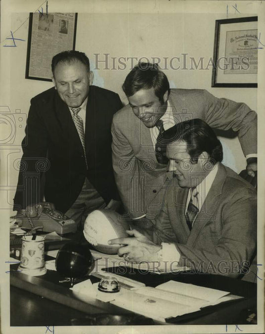 1970 Press Photo New Orleans Saints football and New Orleans city officials- Historic Images
