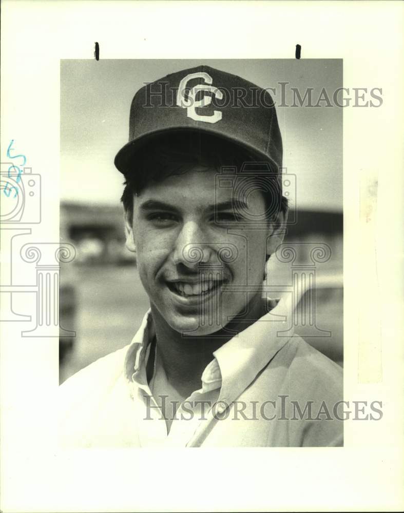 1988 Press Photo Baseball - Mark Luna of Crescent City Baptist - nos22513- Historic Images