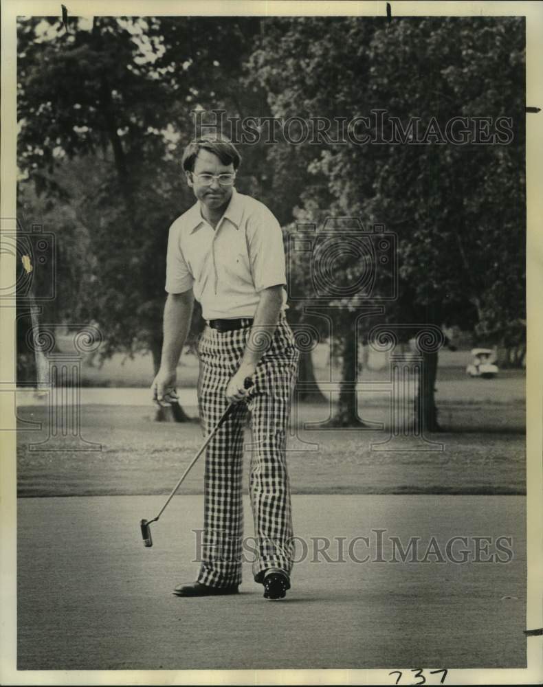 1974 Press Photo Golfer Todd Lusk plays the New Orleans city championship- Historic Images