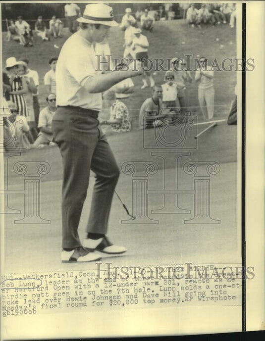 1969 Press Photo Golfer Bob Lunn plays the Greater Hartford Open - nos22545- Historic Images