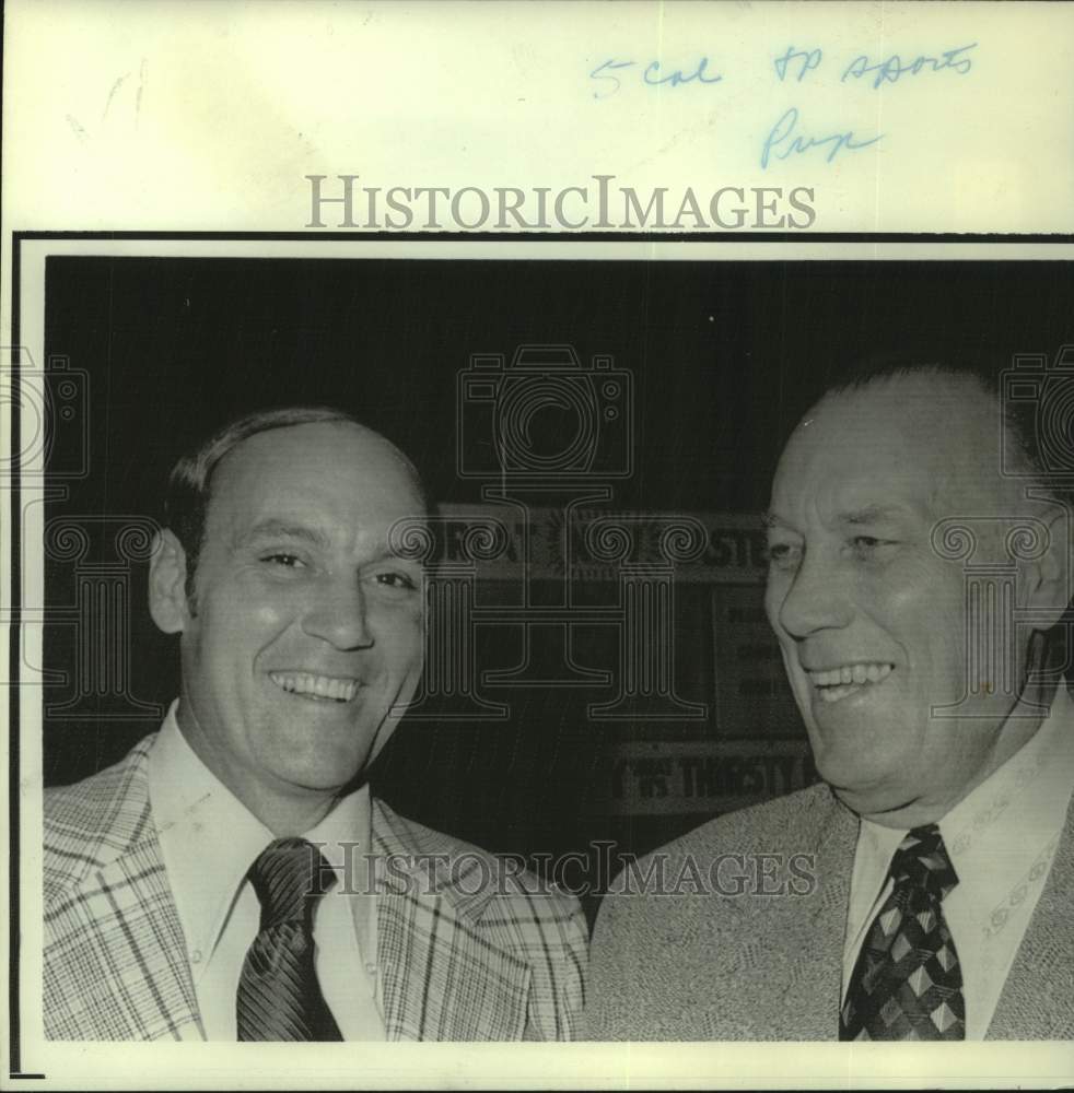 1973 Press Photo Ole Miss football coaches Billy and Frank Kinard were ...