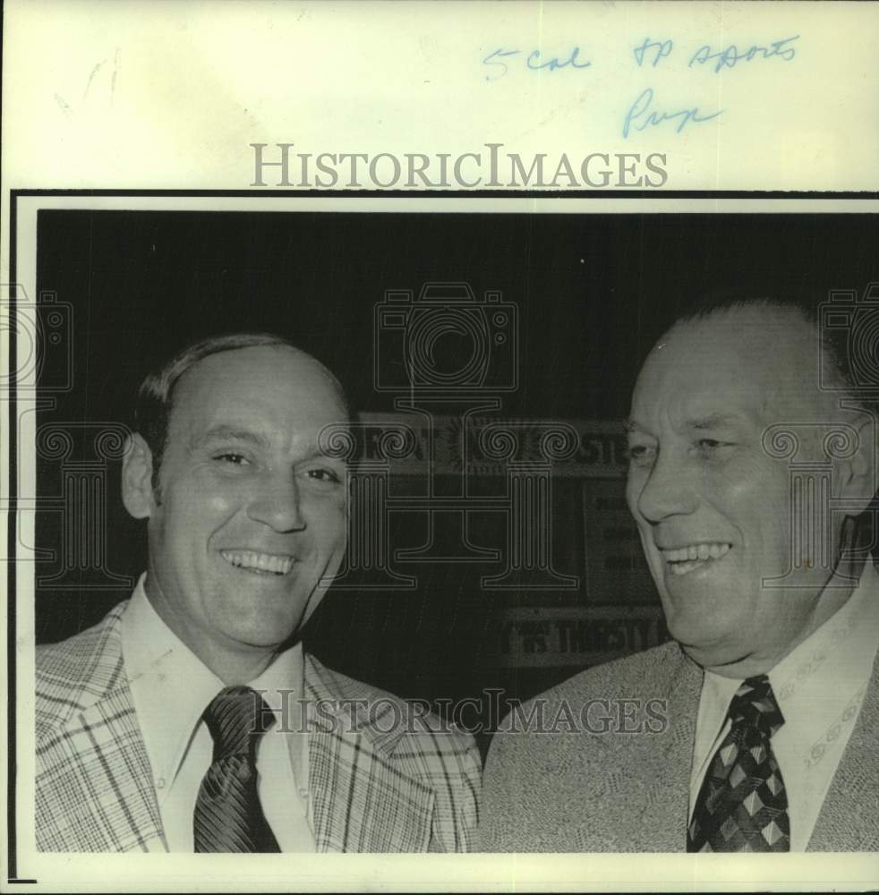 1973 Press Photo Ole Miss football coaches Billy and Frank Kinard were fired- Historic Images