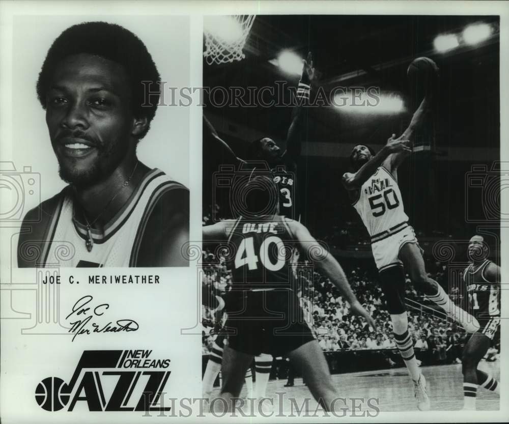 1979 Press Photo New Orleans Jazz basketball player Joe C. Meriweather