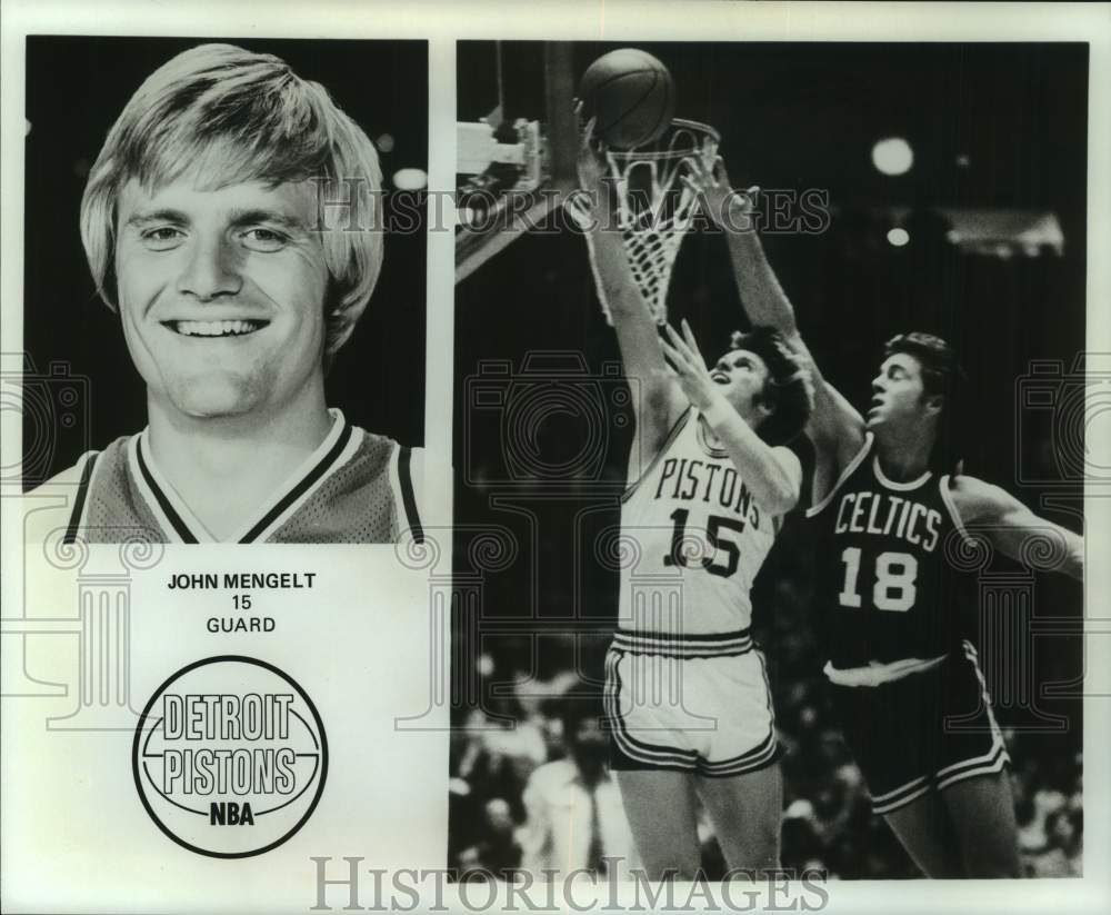 1977 Press Photo Detroit Pistons Guard John Mengelt - nos22906- Historic Images