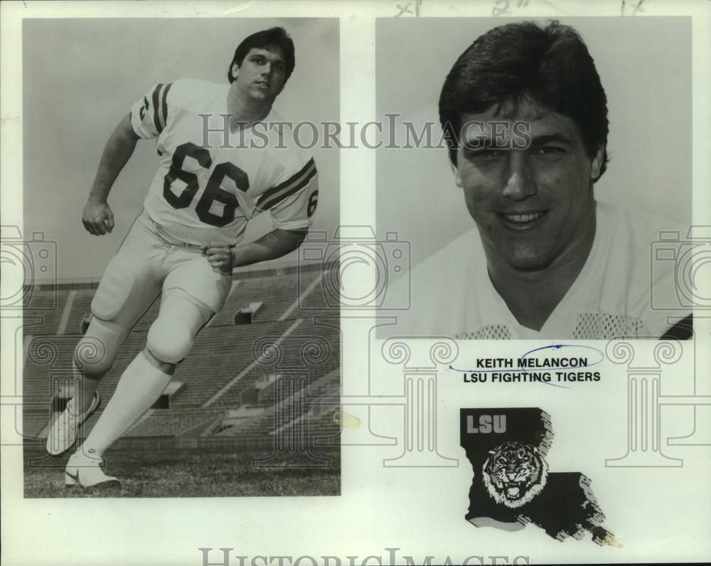 1988 Press Photo Promo photo of LSU Tigers football player Keith Melancon- Historic Images