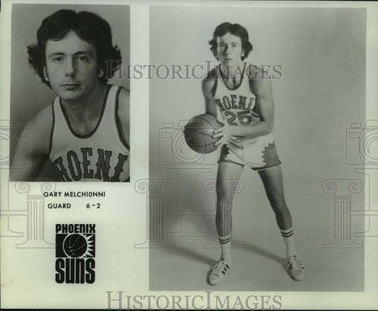 1975 Press Photo Promo photo of Phoenix Suns basketball player Gary Melchionni- Historic Images