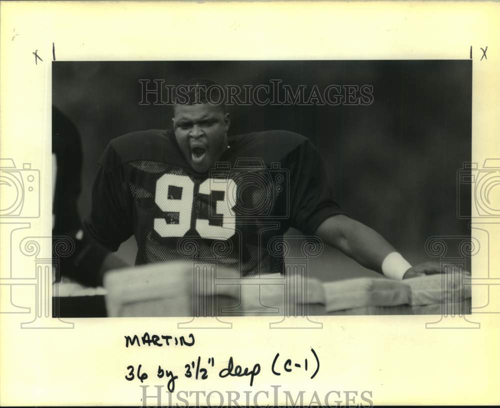 1990 Press Photo New Orleans Saints football player Wayne Martin - nos22990- Historic Images