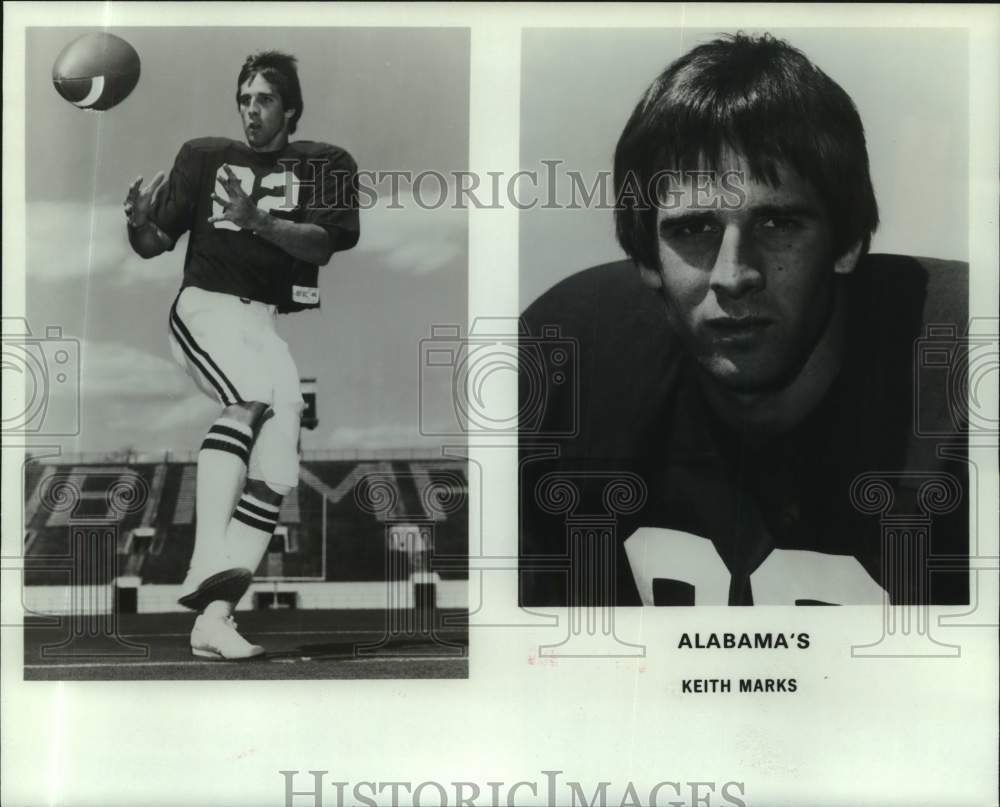 1980 Press Photo Alabama college football player Keith Marks- Historic Images