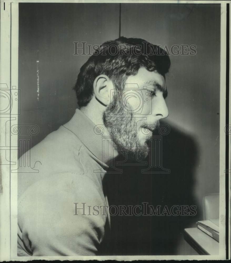 1969 Press Photo Tennis - Kenneth Meyers of Wayne State with Beard - nos23300- Historic Images