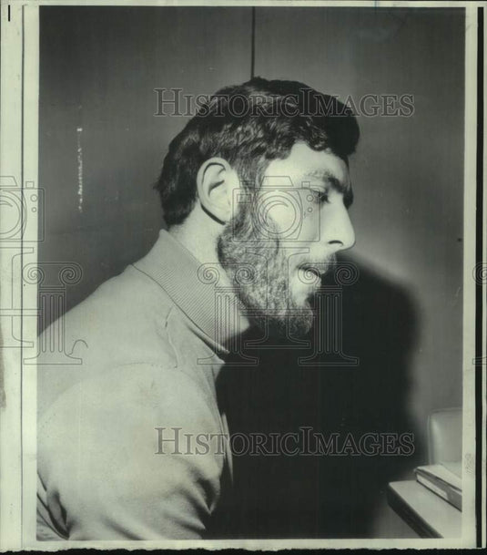 1969 Press Photo Tennis - Kenneth Meyers of Wayne State with Beard - nos23300- Historic Images