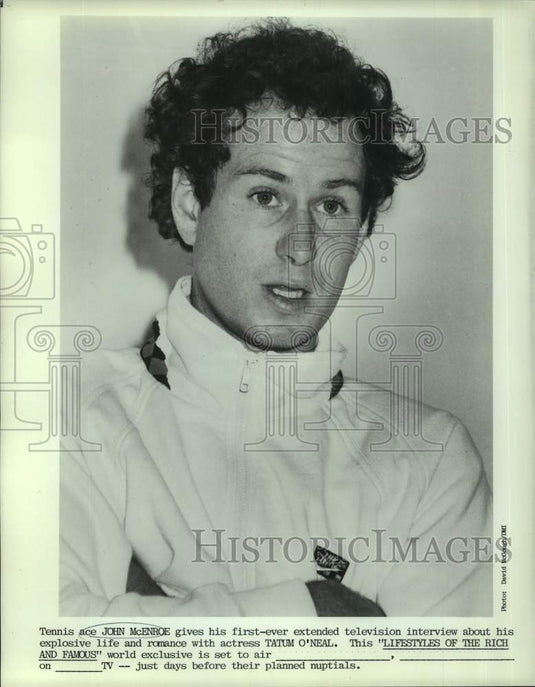 1986 Press Photo Tennis star John McEnroe - nos23337- Historic Images