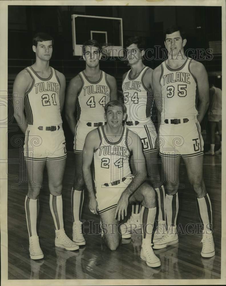 1968 Press Photo Tulane college basketball players - nos23357- Historic Images