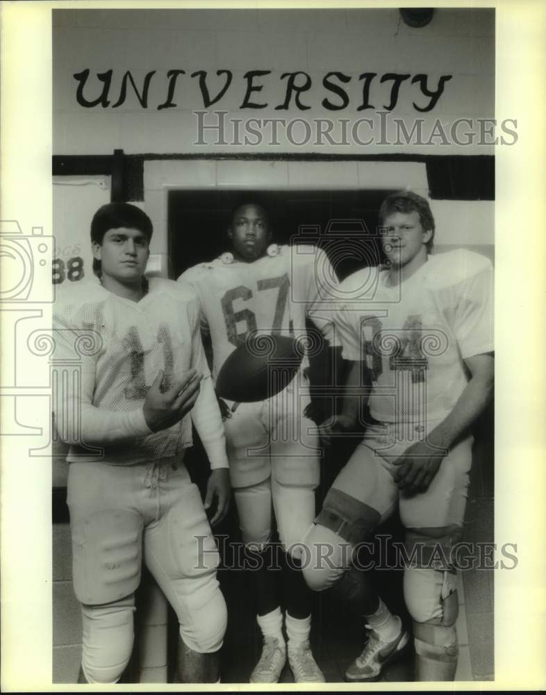 1990 Press Photo University High football players- Historic Images