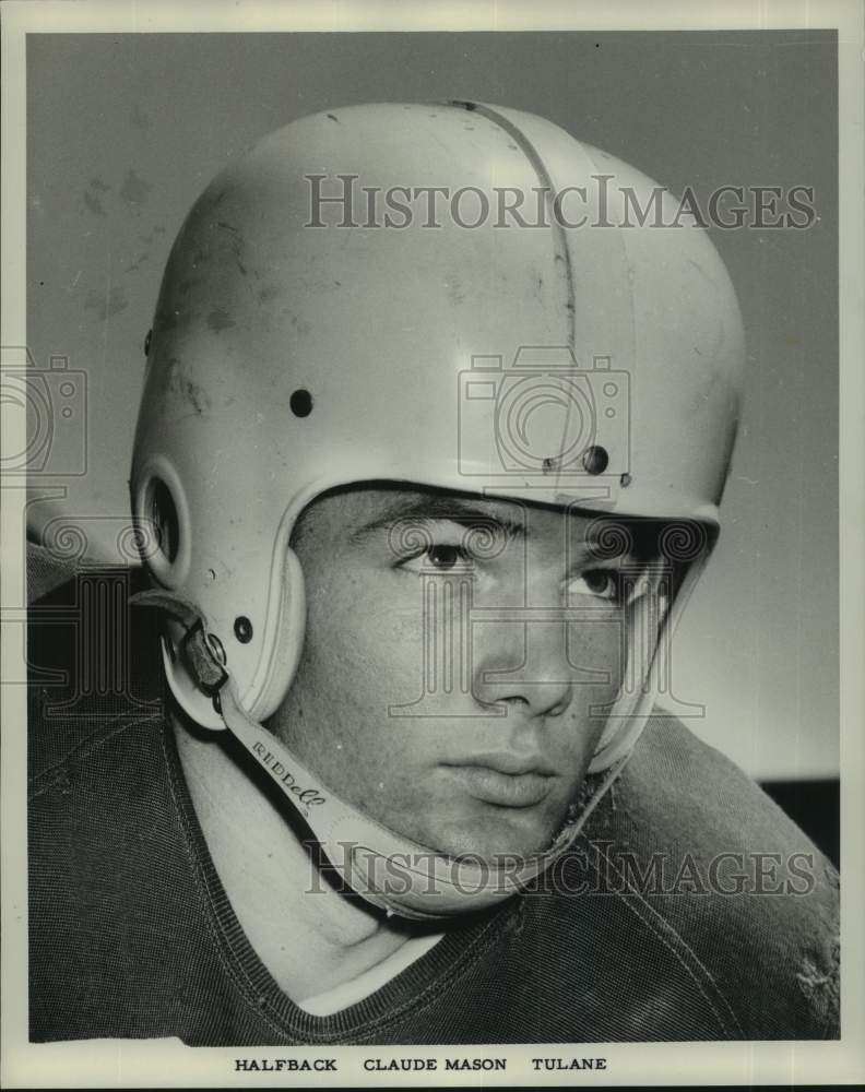 1973 Press Photo Tulane football halfback Claude Mason with helmet on- Historic Images