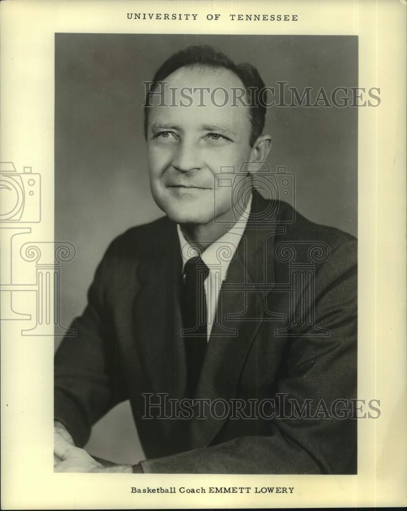 Press Photo University of Tennessee basketball coach Emmett Lowery - nos23617- Historic Images