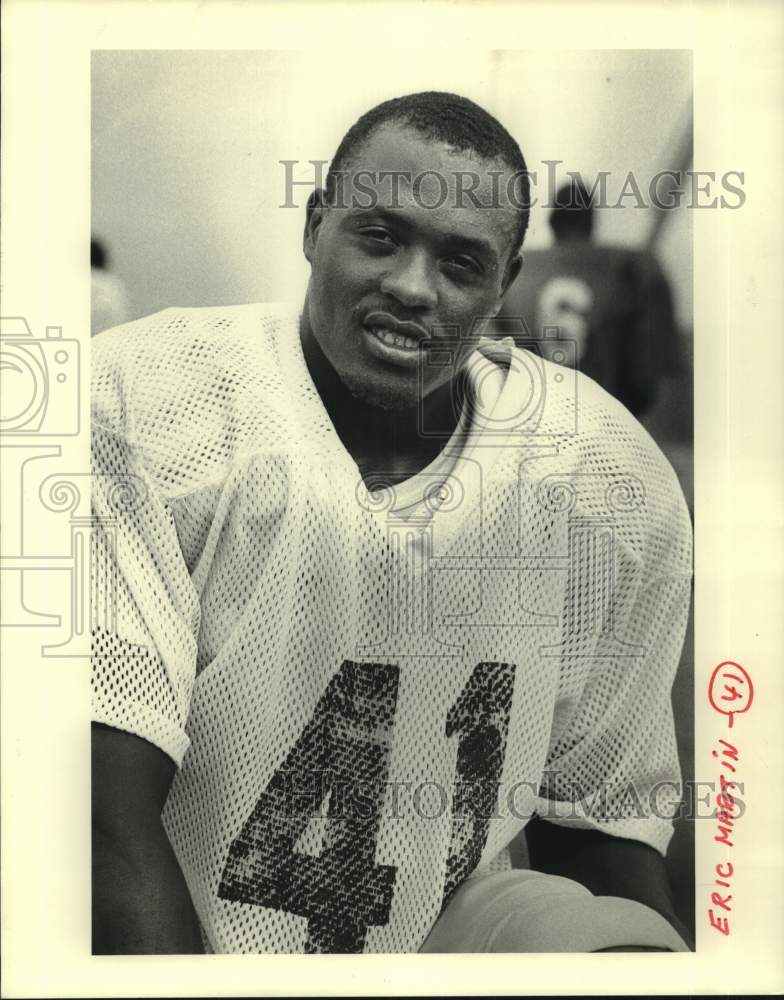 1984 Press Photo Football player Eric Martin - nos23631- Historic Images