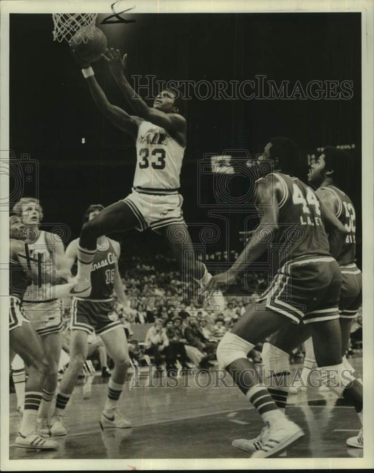 1978 Press Photo New Orleans Jazz basketball player Jimmy McElroy - nos23665