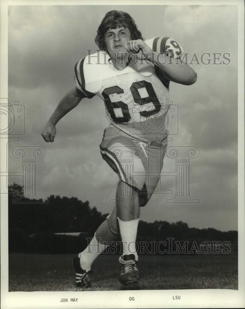 1980 Press Photo LSU college football player Jon May - nos23804- Historic Images