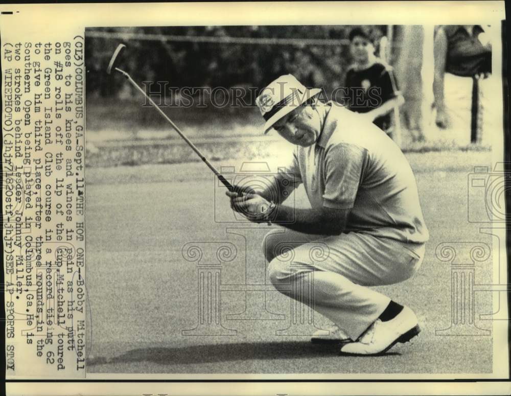 1971 Press Photo Golfer Bobby Mitchell plays the Southern Open in Columbus, Ga.- Historic Images