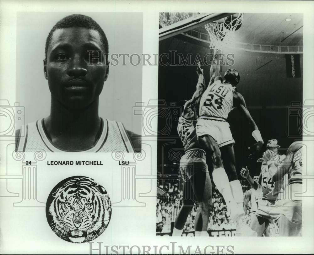 1985 Press Photo Basketball - Leonard Mitchell of LSU - nos24026- Historic Images