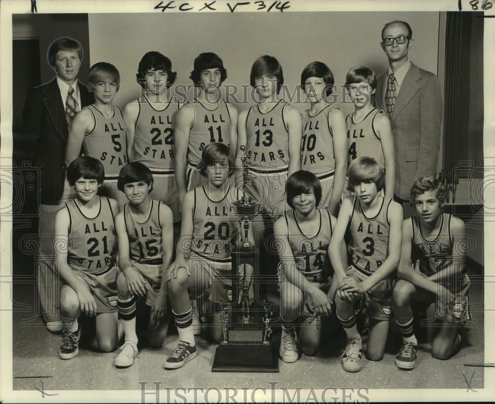 1974 Press Photo Team photo of Metropolitan Private School Conference All-Stars- Historic Images