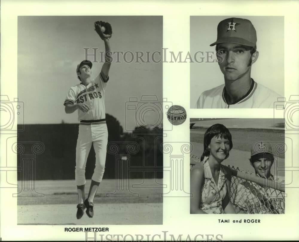 1974 Press Photo Houston Astro baseball player Roger Metzger and his wife Tami- Historic Images