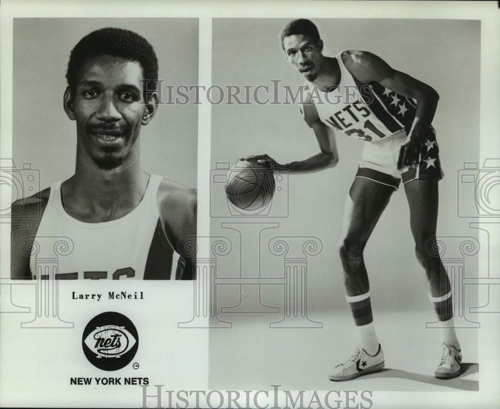 1977 Press Photo New York Nets basketball player Larry McNeill - nos24145- Historic Images