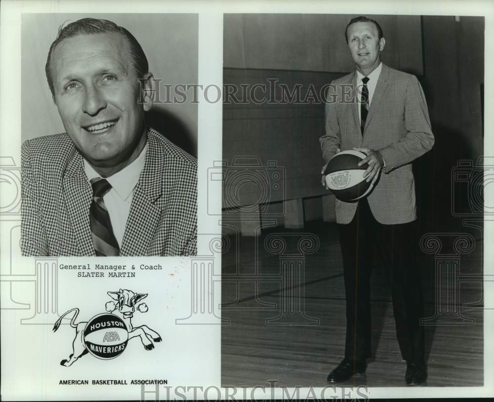 1973 Press Photo Houston Mavericks basketball coach &amp; GM Slater Martin- Historic Images