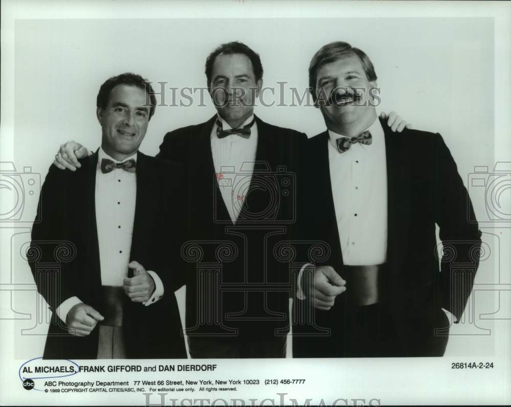 1989 Press Photo ABC Monday Night Football commentators - nos24301- Historic Images