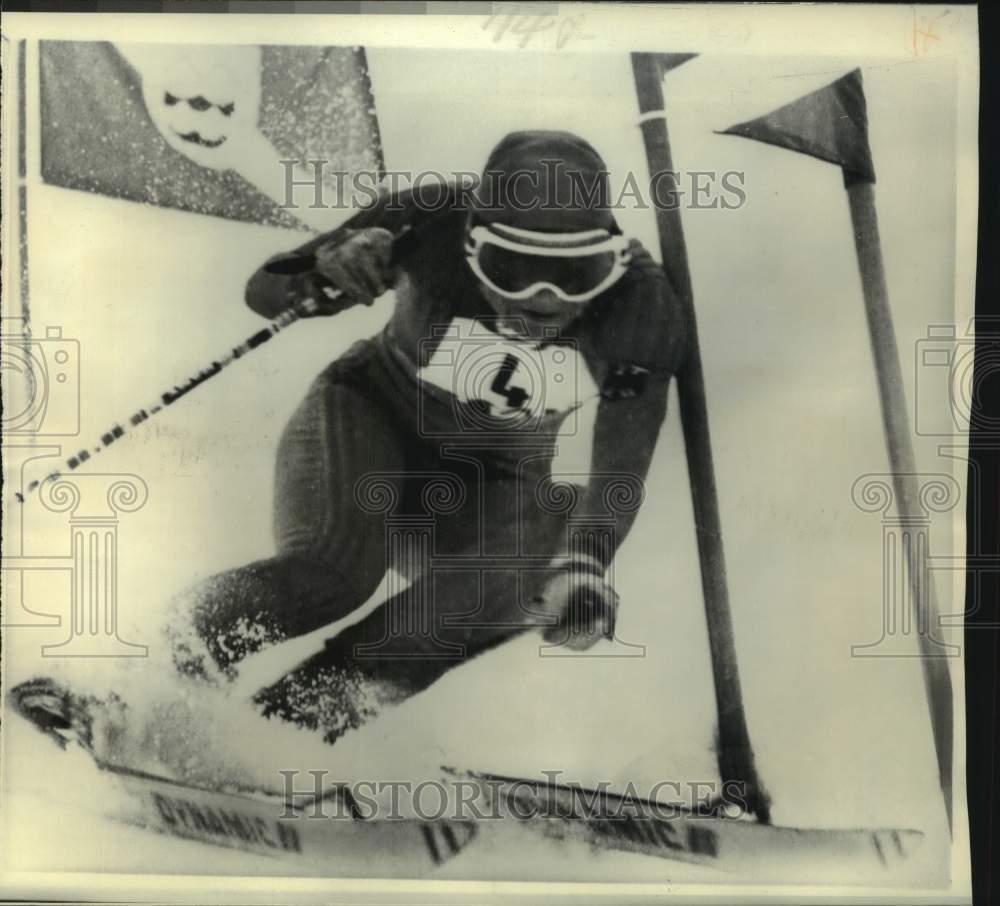 1976 Press Photo Olympic skier Rosi Mittermaier of West Germany - nos24308- Historic Images