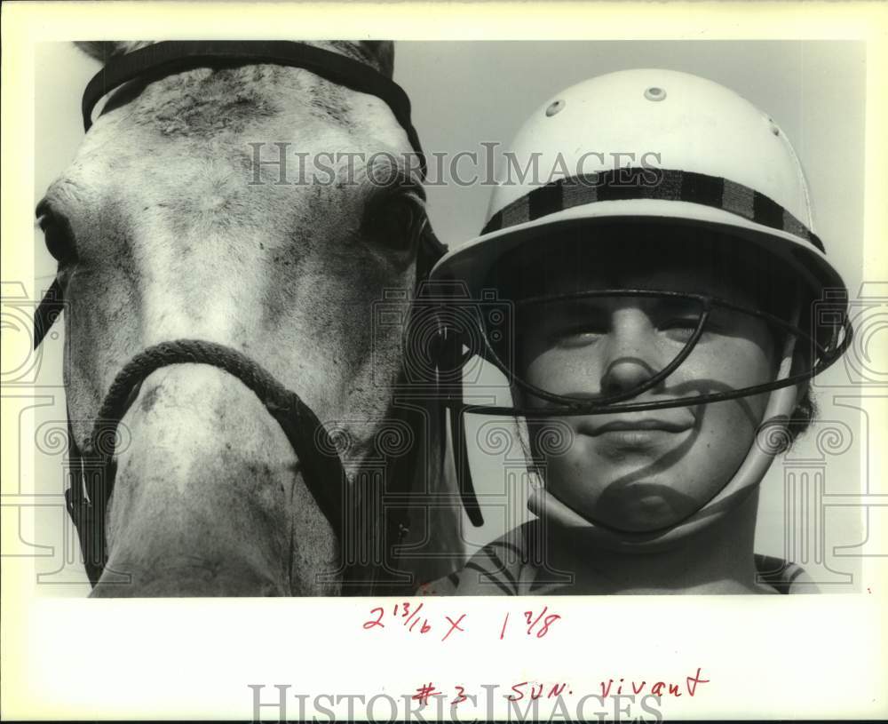 1989 Press Photo Louisiana Polo player Blair Jones with horse - nos24428- Historic Images