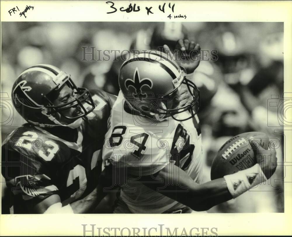 1988 Press Photo New Orleans Saints football player Eric Martin vs. Atlanta- Historic Images