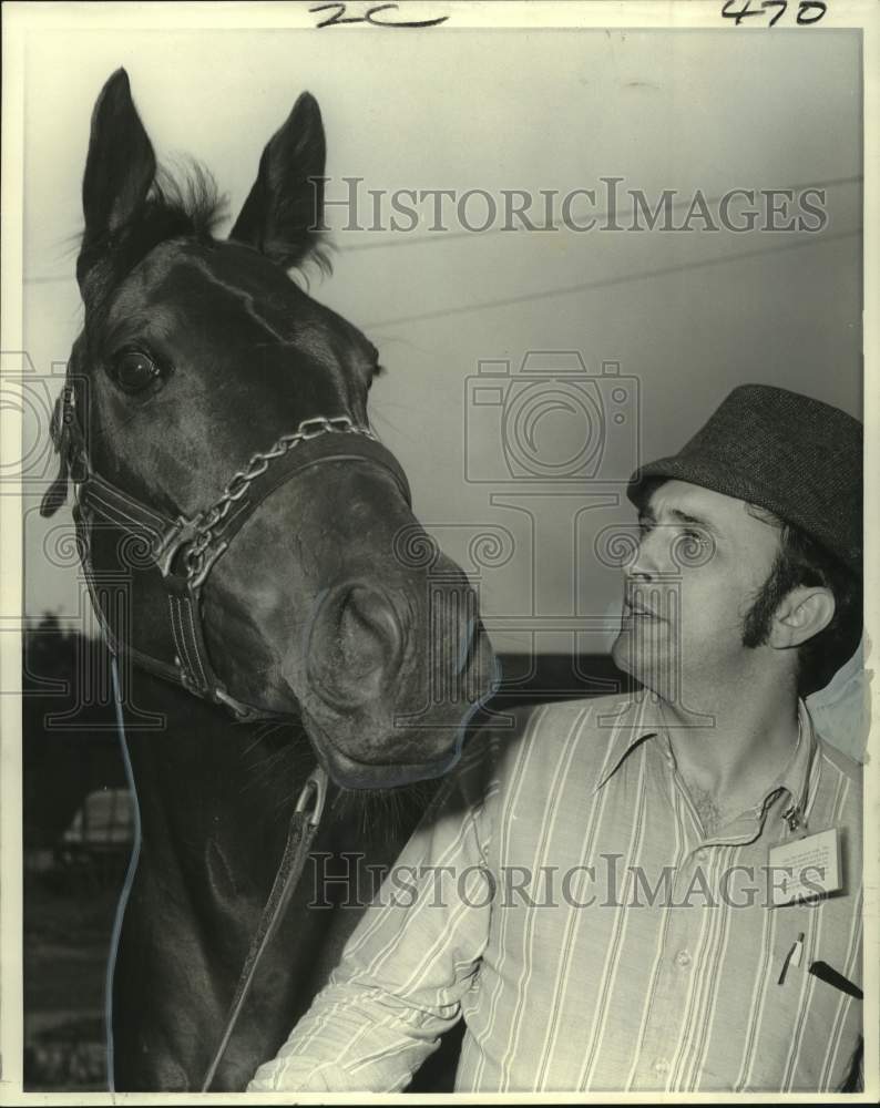 1974 Press Photo Horse Racing - Racehorse Zatso with Trainer Forest Koelin- Historic Images