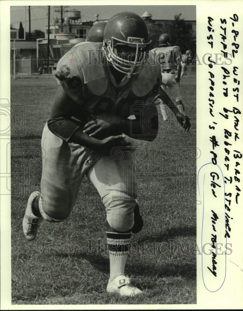 1982 Press Photo Football - Glen Montgomery of West Jefferson Running with Ball- Historic Images